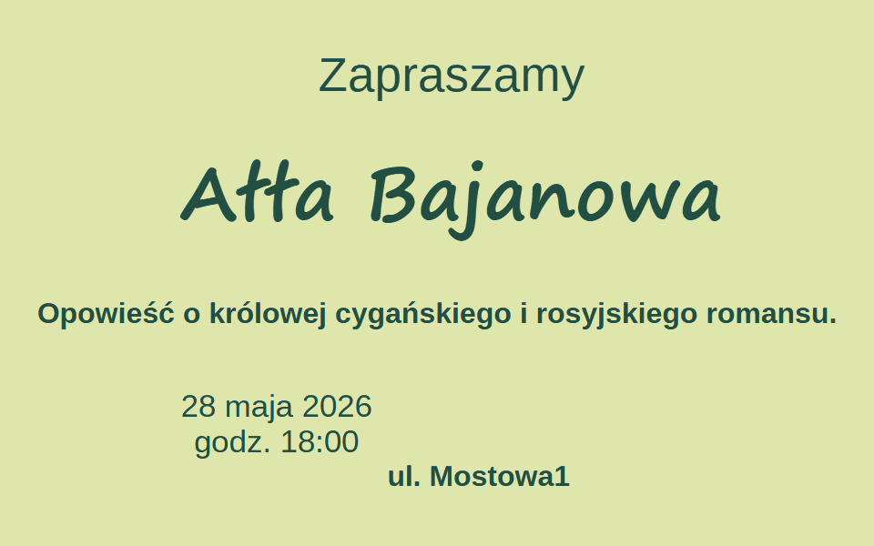Ałła Bajanowa zapowiedź