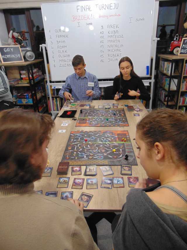 Turniej gra planszowa Brzdęk biblioteka Żyrardów